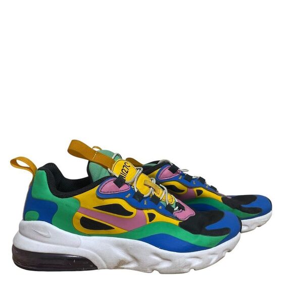 Nike Air Max 270 React CU4673-001  Athletic Shoes Sneakers Size 2.5Y - Picture 1 of 7